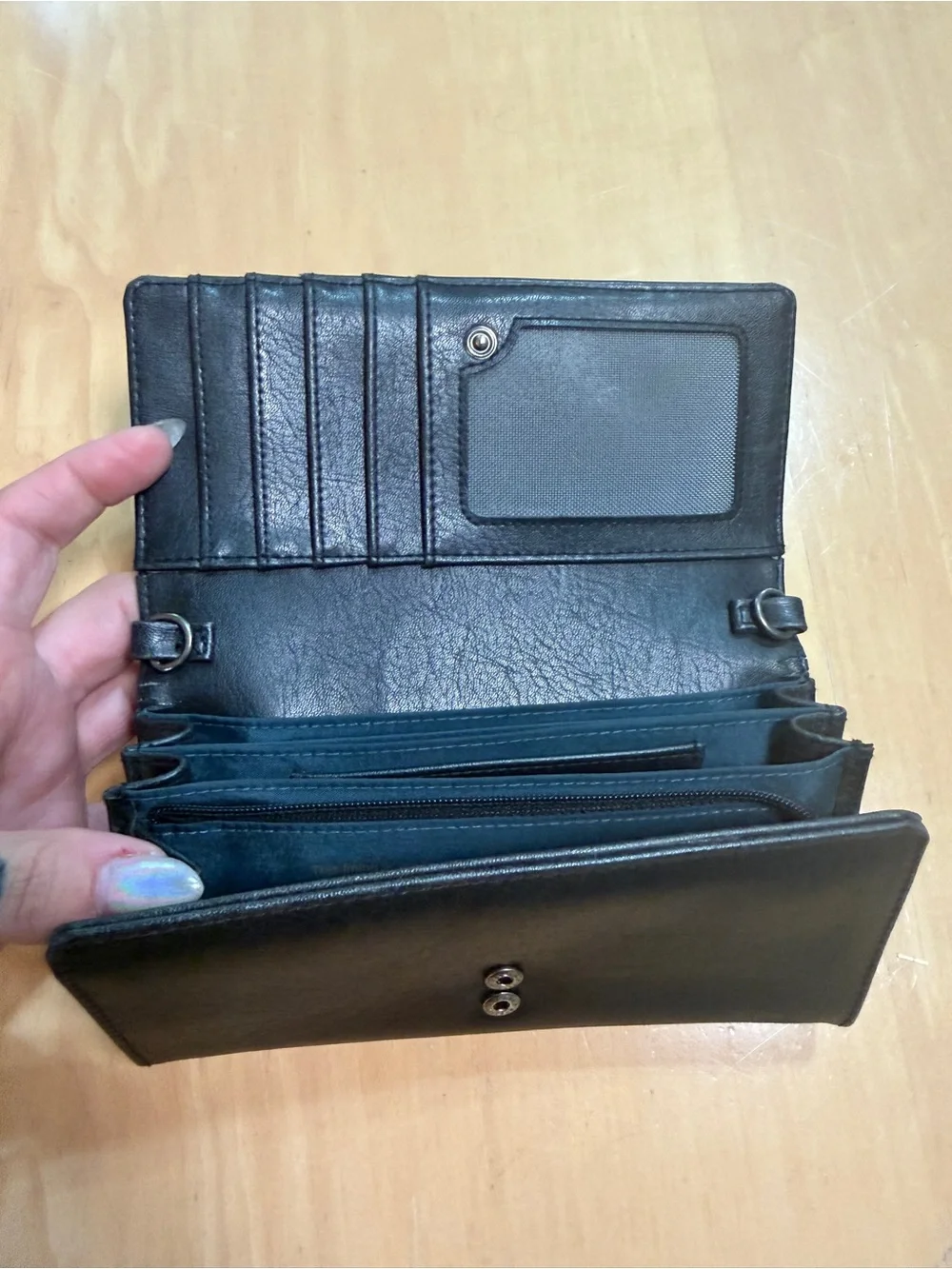 Matt & Nat Black Vegan Leather Long Wallet